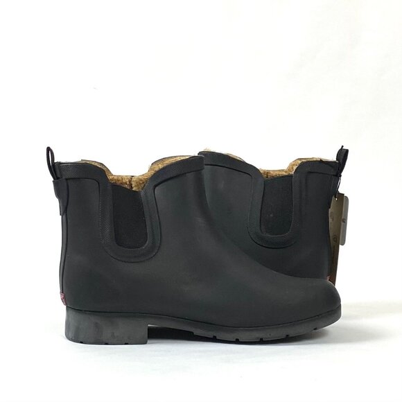 New Chooka Delridge Black Chelsea Faux Fur Waterproof Ankle Boot 8 - Picture 3 of 14
